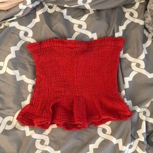 American Eagle red tube top